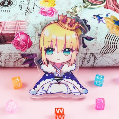 6 1 шт. аниме брелок Fate/Grand Order игра Fate Grand FGO брелок Saber Astolfo Подвески брелок акриловый кулон - Цвет: 6