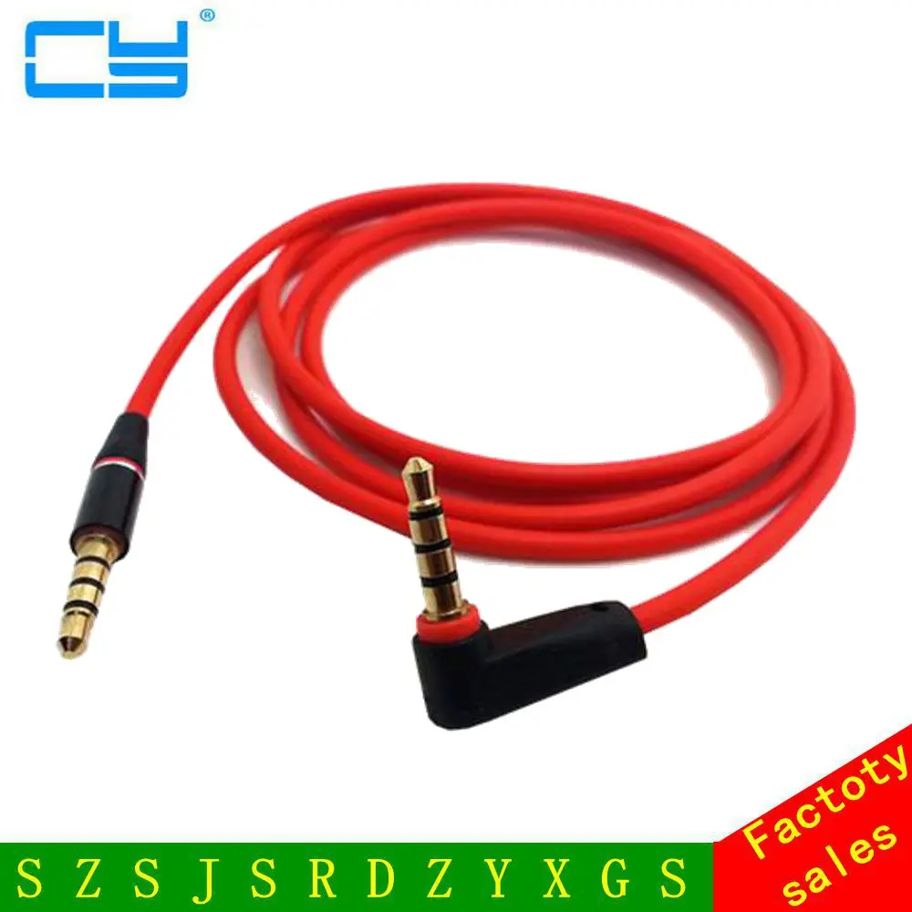 

0.2M/1.2M Red Color 90 Degree Angled Type Stereo Audio 3.5mm to 3.5mm Male Line In Car Aux Cable