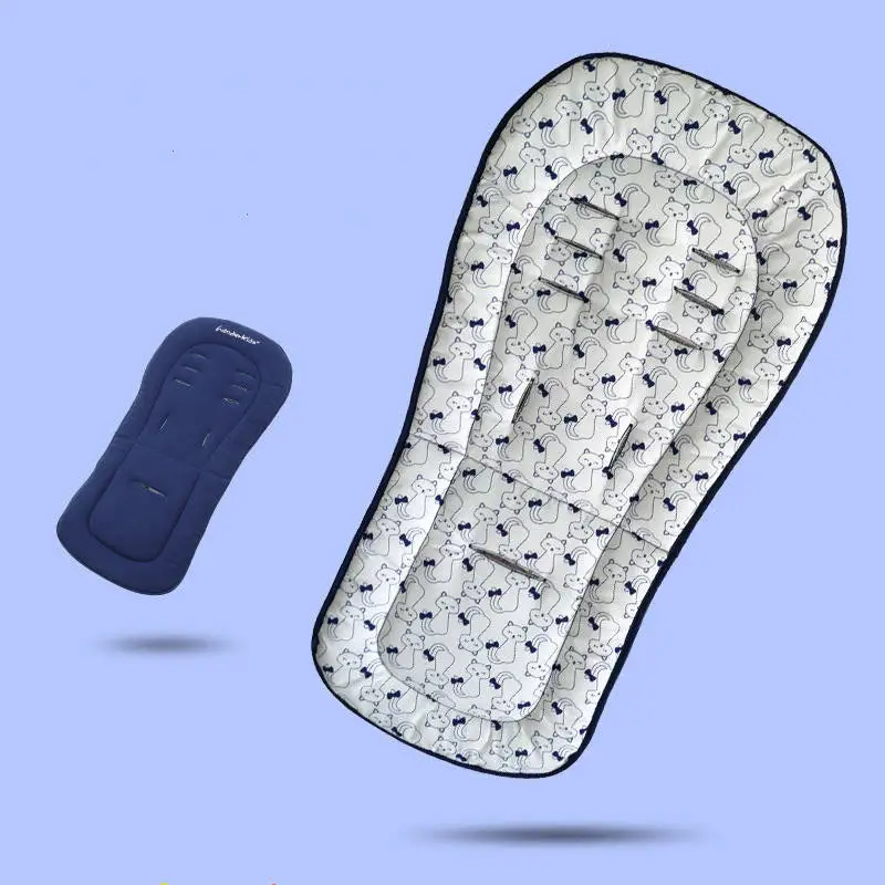 Утолщенный коврик для детской коляски однотонная подушка сиденья удобная