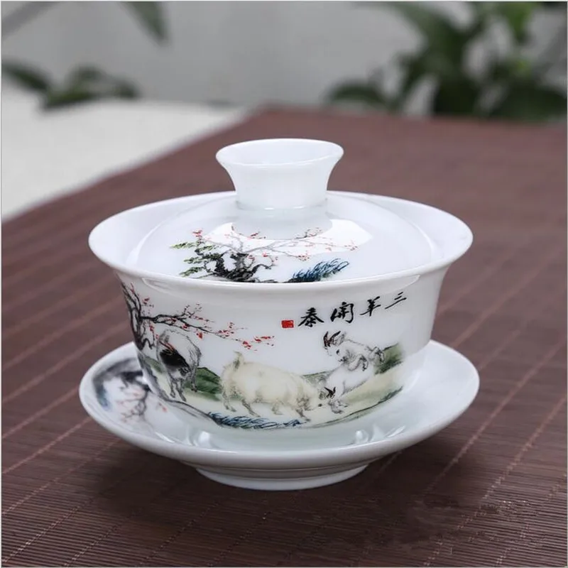 200 мл большая емкость китайский Tureen кунг-фу чайная чаша Gongfu Gaiwan Чайник