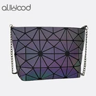 Aliwood новая светящаяся голографическая женская сумка на цепочке через плечо сумки-мессенджеры лазерные геометрические складные женские сумки через плечо