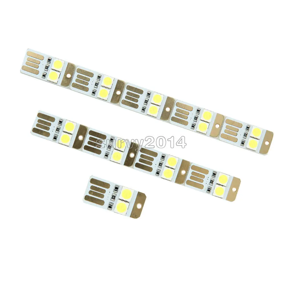 5PCS Super Mini USB LED Night Light White Model Double Sided Pluggable Power Supply Lamp Bulb Led Keychain Portable New | Электроника