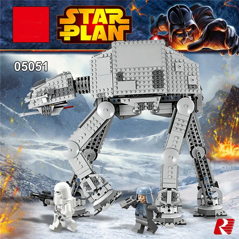 Звездные войны серии AT-AT транспорт панцирь Робот строительные блоки DIY Мини