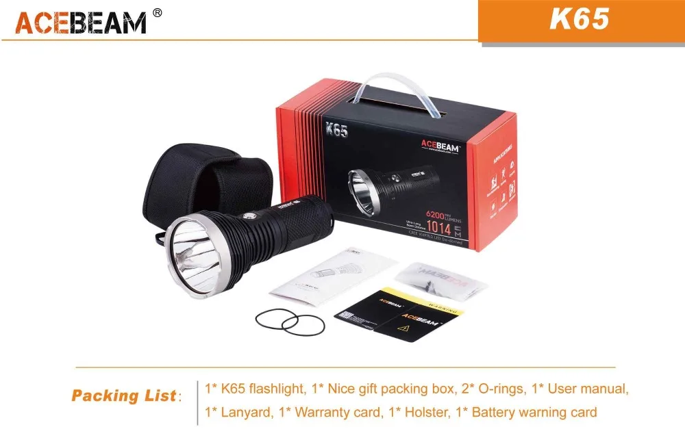 Acebeam K65 ручной фонарь CREE XHP70.2 de moed светодиодный Макс 6200 люмен 257000cd расстояние луча