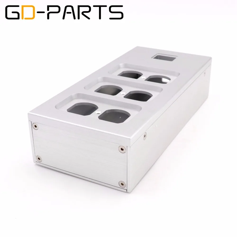GD-PARTS 6 отверстий полностью алюминиевая электрическая розетка корпус коробка США розетка корпус чехол Hifi аудио DIY 1 шт