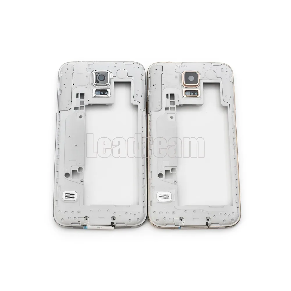 

50pcs/lot Free DHL Middle Frame Bezel Rear Back Housing +Back Camera Cover For Samsung Galaxy S5 i9600 G900