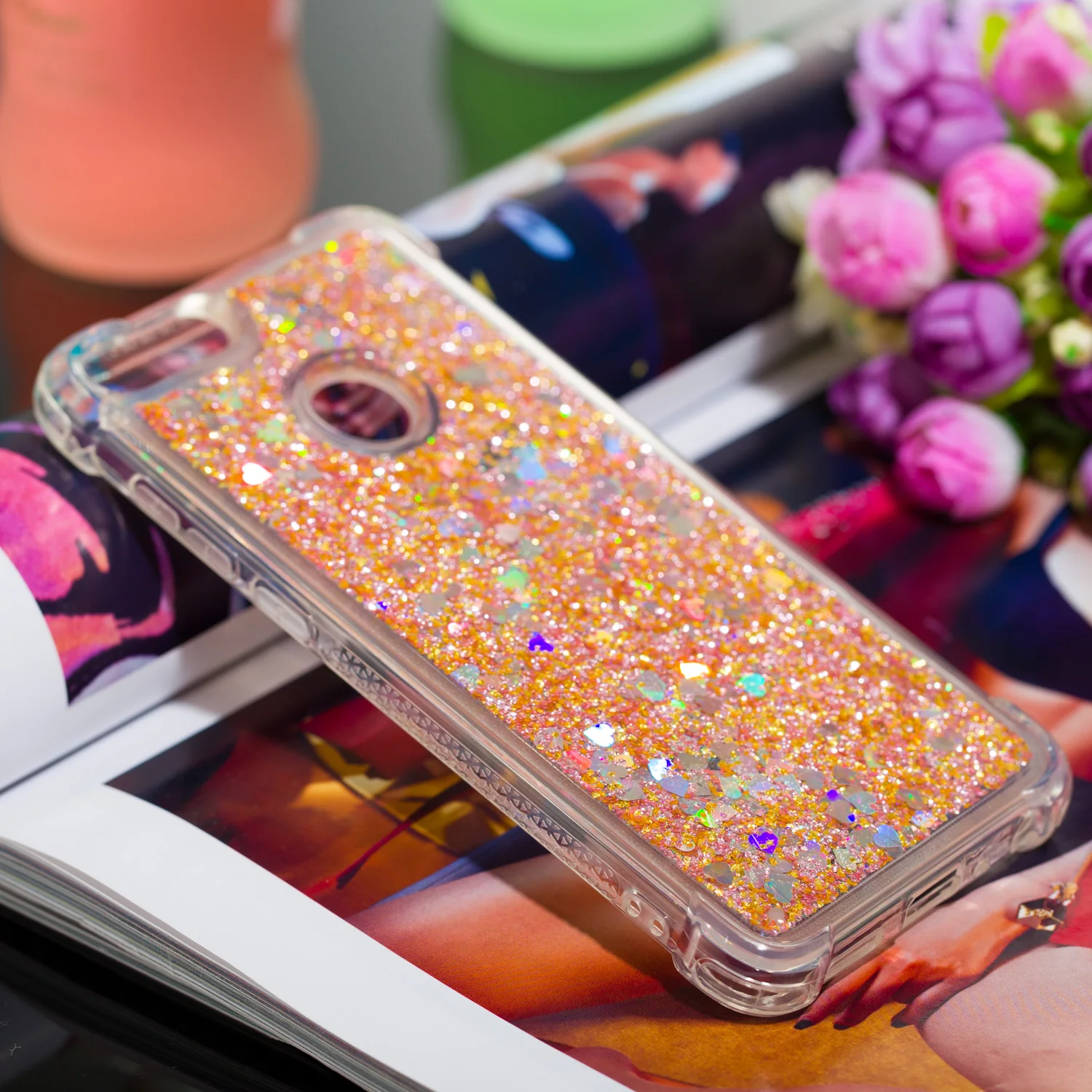 Блестящий блестящий чехол для Huawei P умный Мягкий силиконовый с кристаллами и