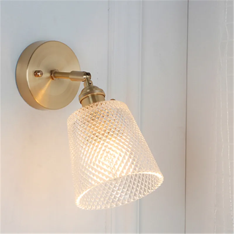 

Loft Antique Edison Wall Sconce Copper Glass LED Wall Light Fixtures Industrial Vintage Adjust Bedside Wall Lamp Home Lighting