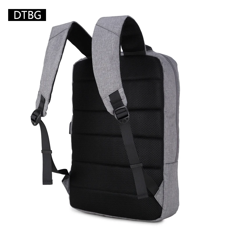 Mochila Eacolar DTBG модный тонкий рюкзак для подростков мальчиков и девочек черный на