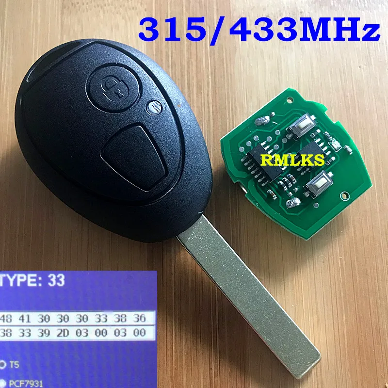 Запасной телефон 433 МГц ID73/чип PCF7930AS для BMW Mini Copper Land Rover 75 MG ZT 2002-2005 | Автомобили и