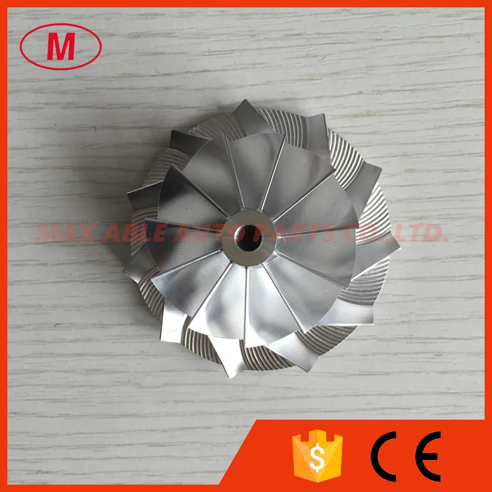 CT10V 42.87/62.00mm 17291-0L040 upgrade 11+0 blades turbo billet/milling/aluminum 2024 compressor wheel for 17201-0L040 | Автомобили и