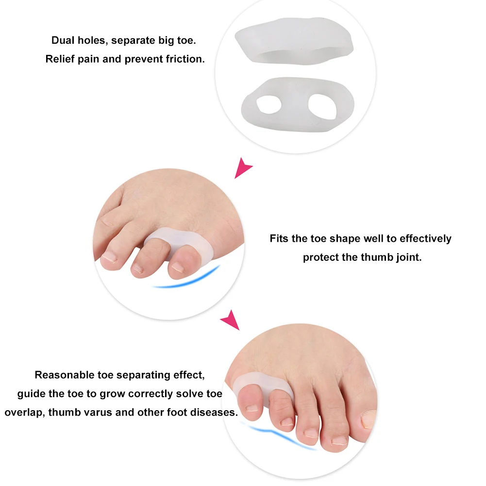 1 пара силиконовых гелевых разделителей для ног один размер | Красота и здоровье