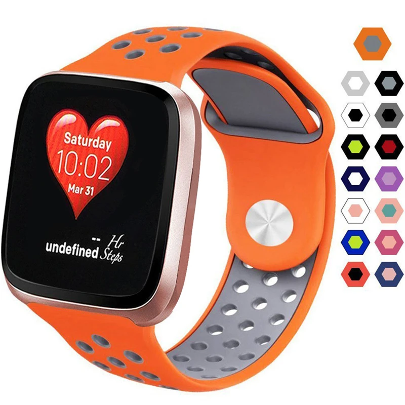 Силиконовый браслет на запястье для Fitbit Versa Lite, сменный ремешок для часов, спортивный маленький большой ремешок на запястье, умные часы 19Mar18
