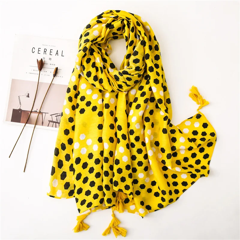 Женский шарф Foulard Femme Shaw Musulman роскошный бренд зима осень Бандана Желтый шарфы и