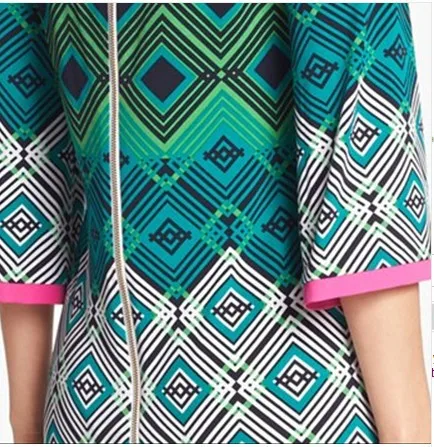 Новинка 2015 женское причудливое эластичное платье из джерси с геометрическим