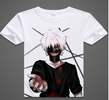 Горячий Токийский Гуль Kirishima Ayato Косплей Костюм Kaneki Ken футболка | Мужская одежда