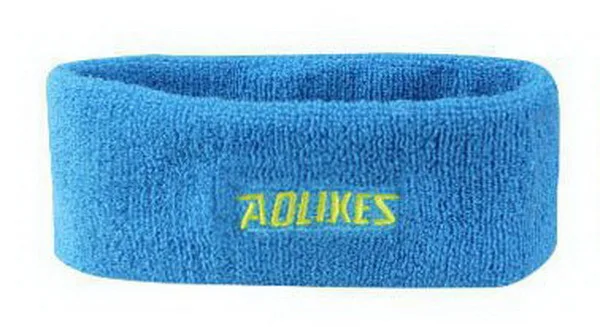blue AOLIKES хлопковая спортивная баскетбольная повязка на голову для женщин, лента для волос при занятиях йогой, повязка на голову для фитнеса, спортзала, бега, повязка на голову zweetband hoofd - Цвет: blue