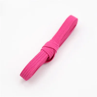 17 hot pink 15 метров в партии 6 мм цветная эластичная тканая лента для шитья или подшива доступно 40 цветов - Цвет: 17 hot pink