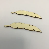 50pcs laser cut wood feather earrings feather jewellery diy wooden earrings