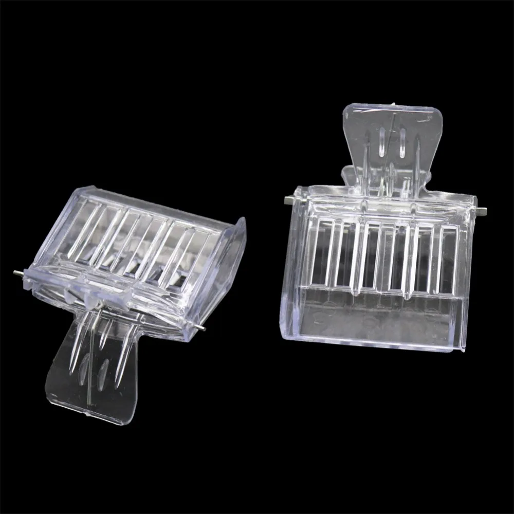 2 PCS Bee Tools Queen cage Colorless plastic clip Bee Clip Beekeeping equipment Isolation room Insectary box