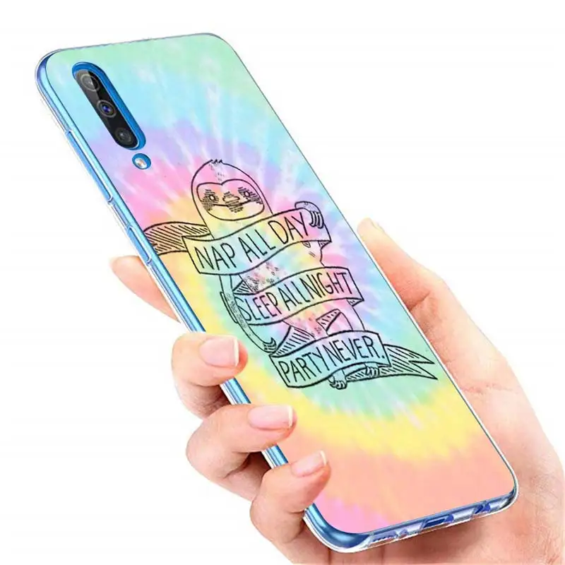 Серый Ленивцы и цветами силиконовый чехол для samsung Galaxy A50 A70 A40 A20e A10 A30 A80 A6 A8 плюс A7 A9 прозрачный TPU силиконовый блестящий чехол