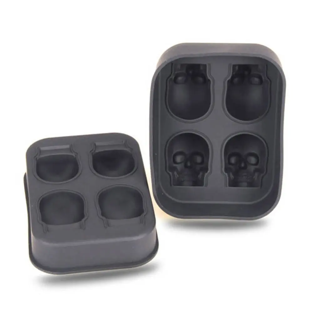3D Силиконовый Череп производитель кубиков льда Форма для шоколада форма