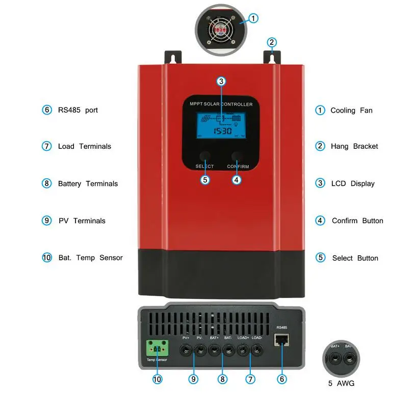 Esmart3 MPPT Контроллер заряда 40A 60A Max 150 V PV вход 12 V 24 V 48 V автоматическая адаптация с Wi-Fi Мониторинг
