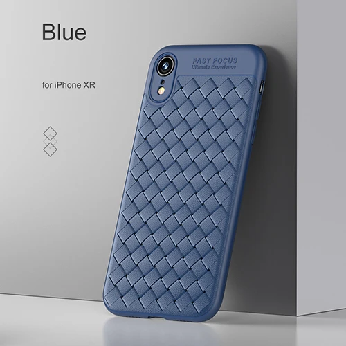 Blue for iPhone XR Новейший USAMS чехол для телефона для iPhone XR/XS Max мягкий задний чехол Полный протектор дышащий чехол для iPhone xs max Apple - Цвет: Blue for iPhone XR