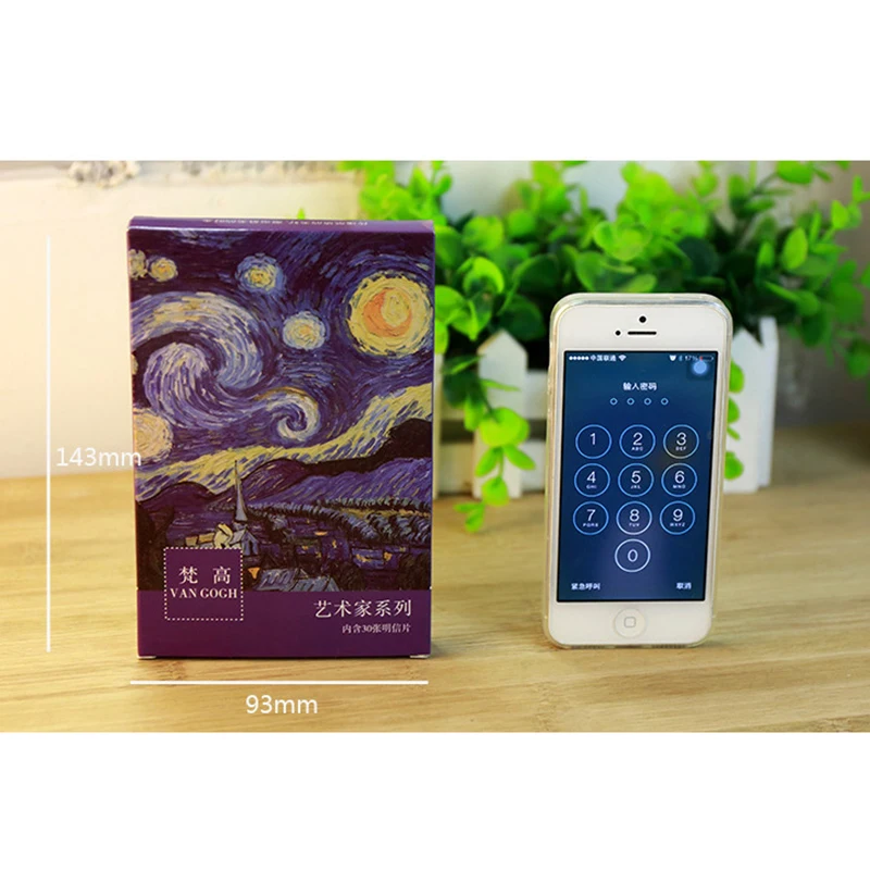 30 листов/партия картины с изображением Ван Гога | Канцтовары для офиса и дома