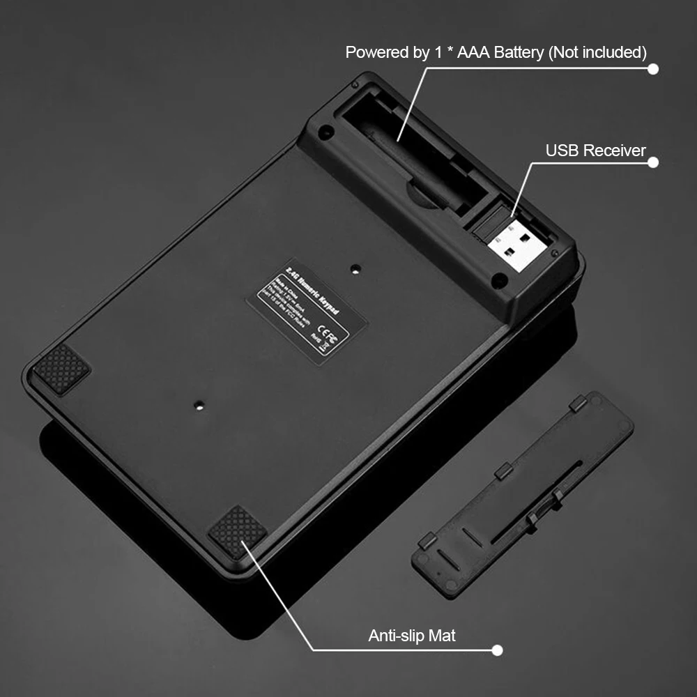 2 4 ГГц клавиатура беспроводная цифровая Механическая сенсорная панель 19 клавиш с