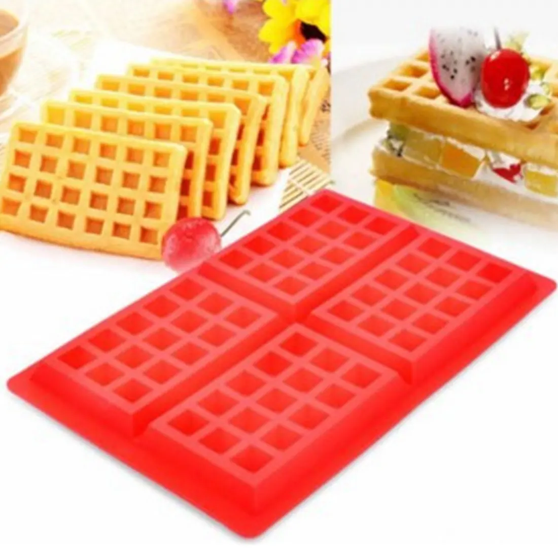 1 шт. силиконовые формы Аксессуары для выпечки принадлежности безопасные вафли