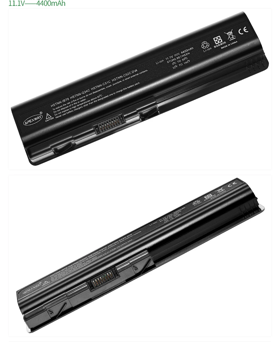 Apexway 6 ячеек ноутбук замена Батарея для hp павильон DV4 DV5 DV6 Батарея 484170-001 аккумулятор большой емкости HSTNN-IB72 HSTNN-LB72 HSTNN-LB73 HSTNN