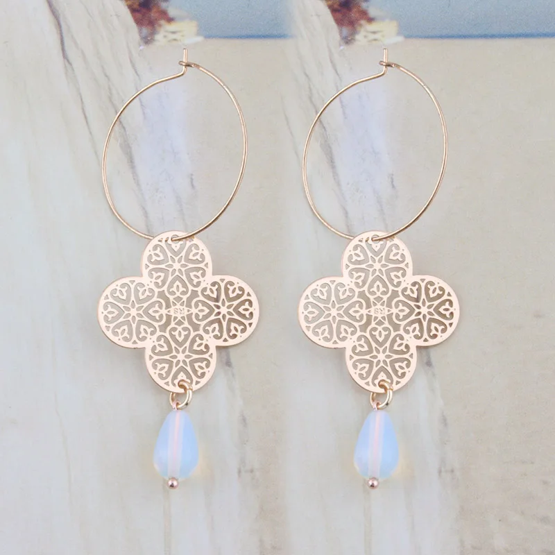 Серьги подвески NeeFu WoFu фирменные серьги с камнем очаровательные большие в виде