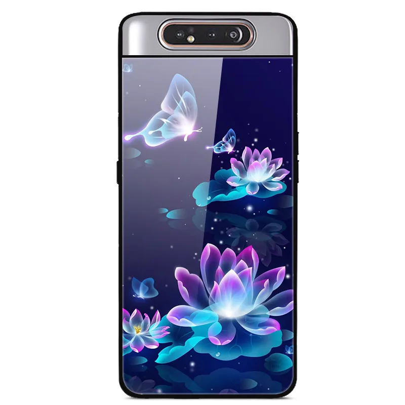 6," чехол для samsung A80, чехол A 80, роскошная задняя крышка из закаленного стекла для samsung Galaxy A80 A90 A 90, чехол, мягкий ТПУ бампер, рамка - Цвет: as photo 40