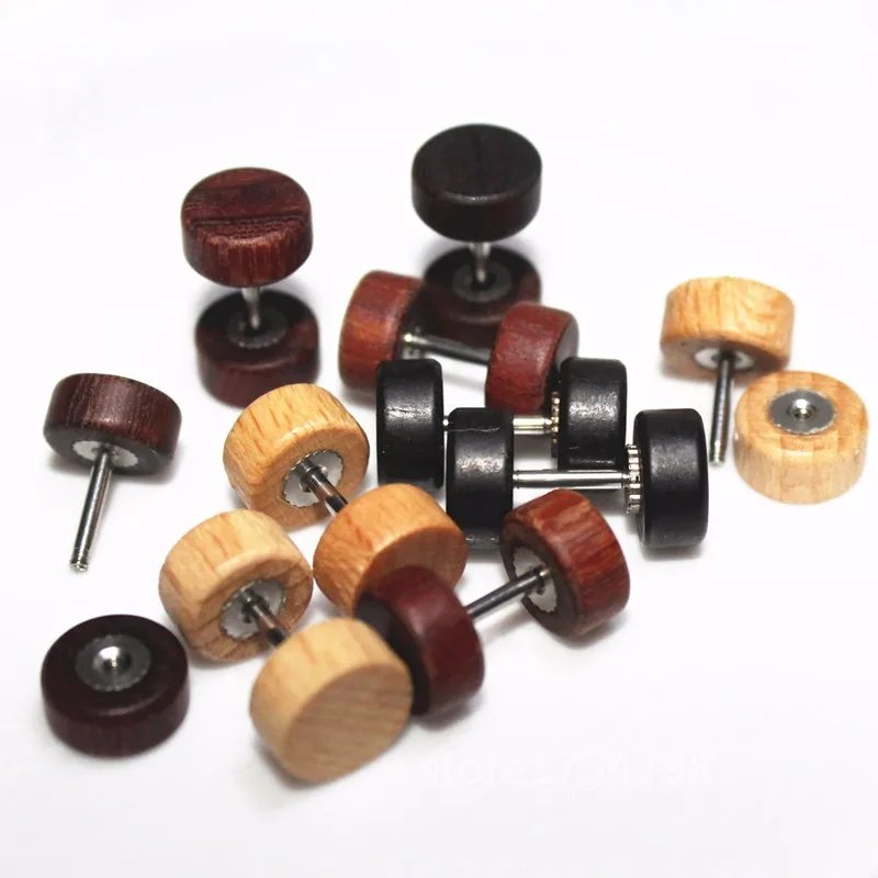 6 шт./упак. деревянные серьги для Для мужчин ручной работы лазерная резка