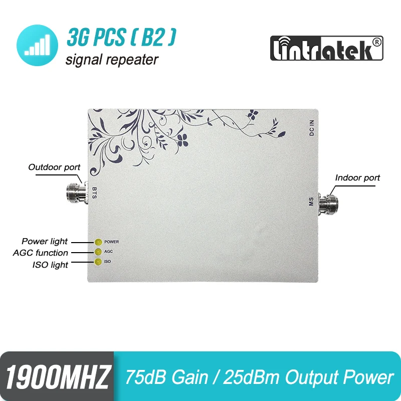 Lintratek функциональный MGC/ALC/ISO PCS 1900mhz усилитель сигнала GSM UMTS LTE 1900 Band 2 Booster 2G 3G 4G