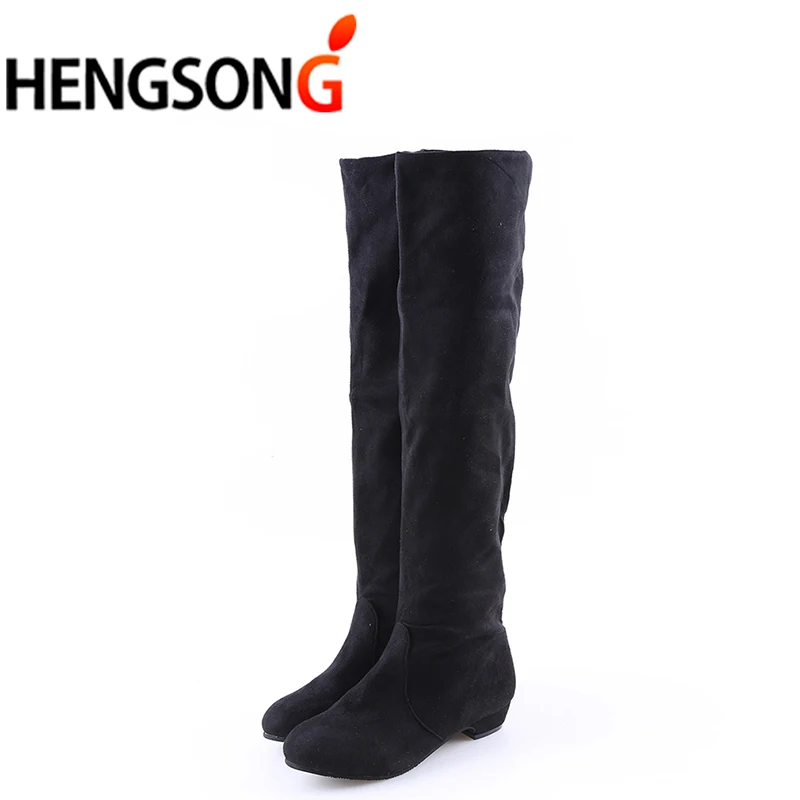 Женские высокие сапоги модные женские выше колена осенне зимние до бедра|thigh high