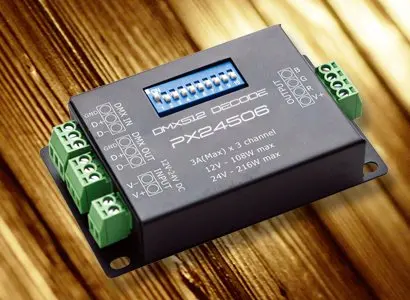 DMX512 декодер DC12 24V вход макс 3 А каждый канал|channel decoder|decoder dvbdecoder demultiplexer |