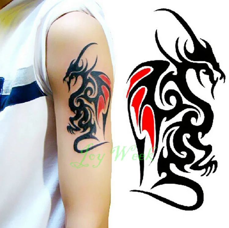 

Waterproof Temporary Tattoo Sticker of body cool men dragon totem tatto stickers flash tatoo fake tattoos