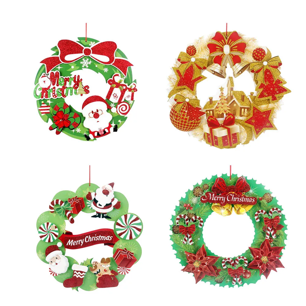 Рождественское украшение Рождественская гирлянда креативная дверная наклейка