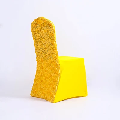 Golden Китай хорошие продажи спандекс крышка стула Mutilcolor стрейч полиэстер вечерние чехлы на стулья для свадебное оформление отеля Декор - Цвет: Golden