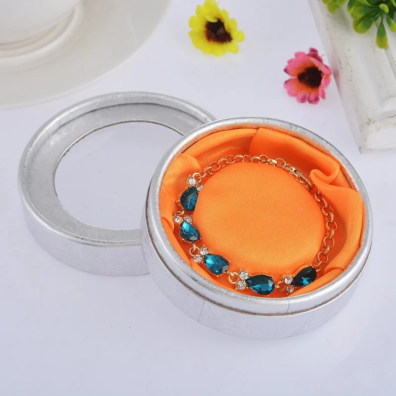 LASPERAL серебряный цвет круглый браслет ювелирные изделия подарочные коробки кейсы