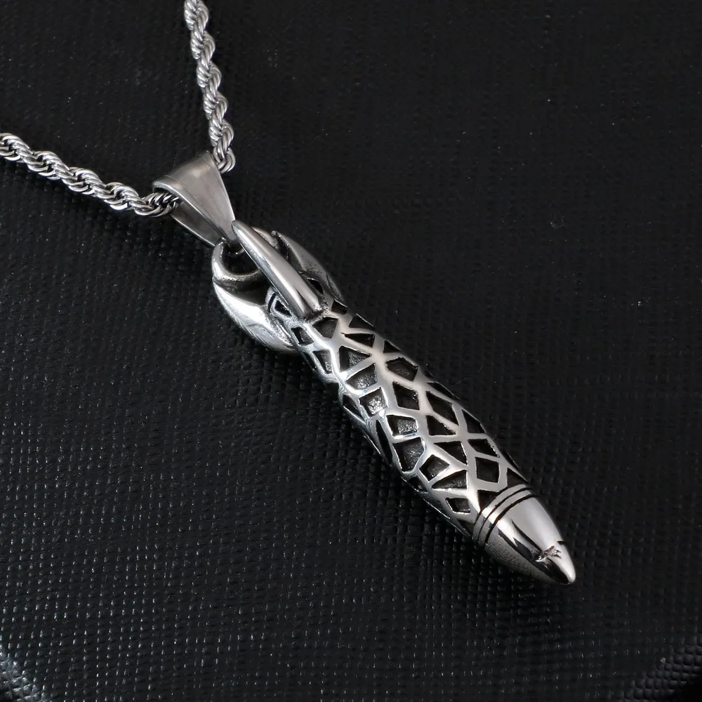 Rocket Stainless Steel Pendant Necklace For Men Fashion Personality Metal Male Jewelry | Украшения и аксессуары