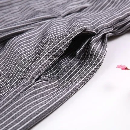 Повседневные женские шорты с широкими штанинами лето 2019 полосатые брюки