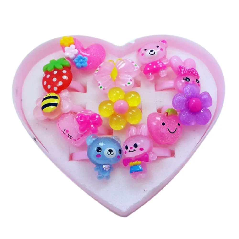 Детские Кольца для девочек KUNIU разноцветные кольца с изображением животных