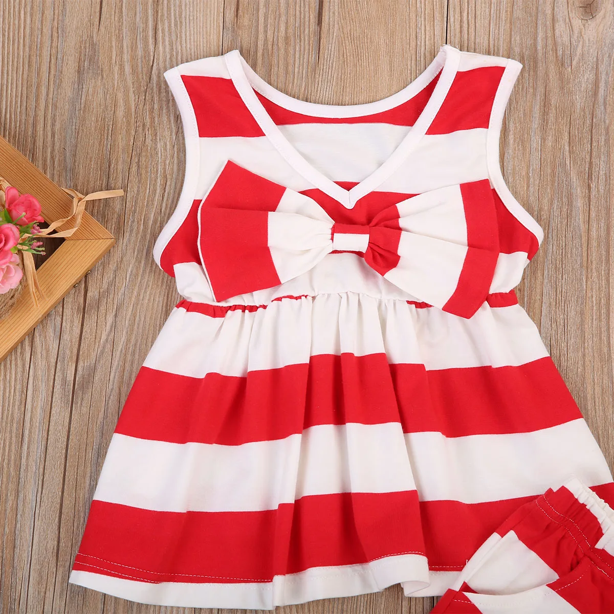 Комплект из 2 предметов новинка От до 5 лет топ без рукавов с галстуком бабочкой