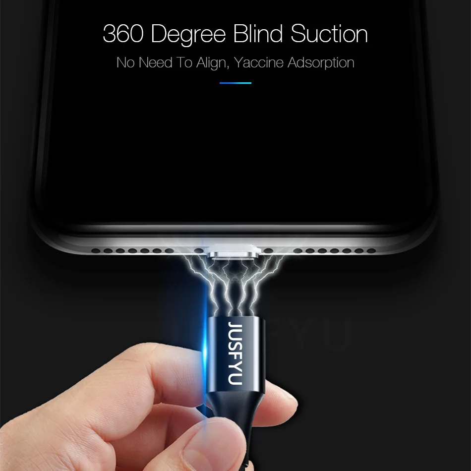 JUSFYU Магнитный Usb кабель для зарядки Micro Usb type C магнит быстрое зарядное устройство провод шнур 3a для iphone samsung Redmi Note 7 8 данных USB