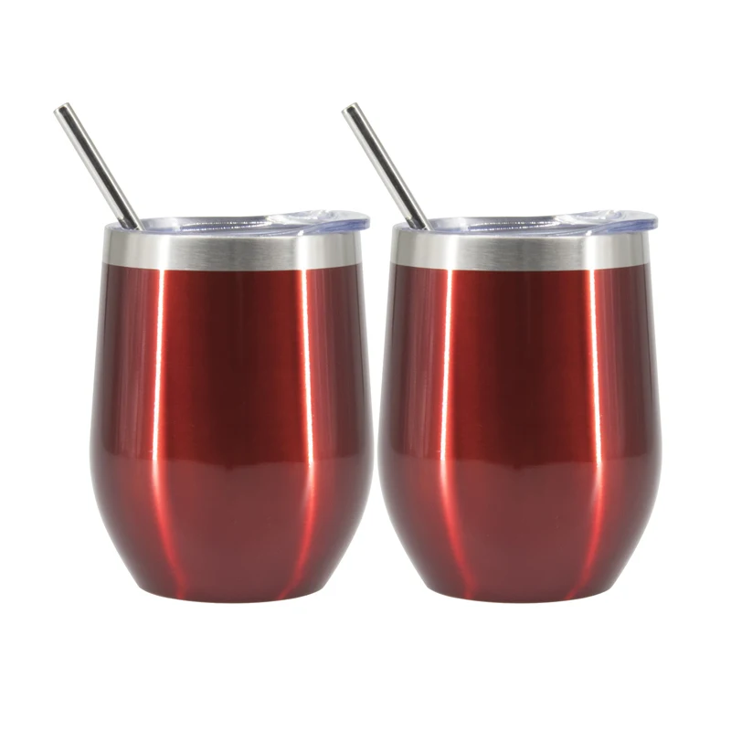 2 предмета в комплекте 9 OZ кружки винного цвета термос нержавеющая сталь сушащий термос пивная кружка для чая кофе походный термос закрывашка для вина тумбочка - Цвет: C
