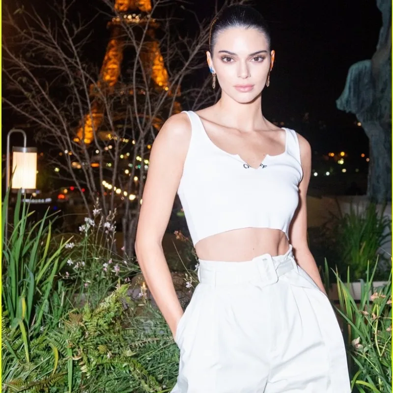 Однотонные женские майки с надписью яркие брендовые Kendall женская уличная одежда