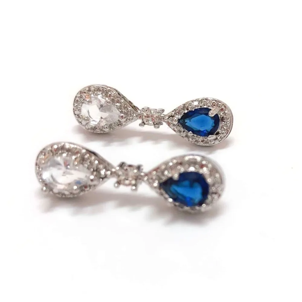 Модные элегантные темпераментные Роскошные серьги белые с полностью блестящие